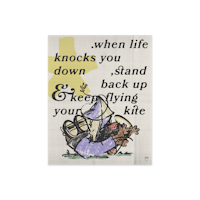 when knocks your life down, you stand up and fly your kite